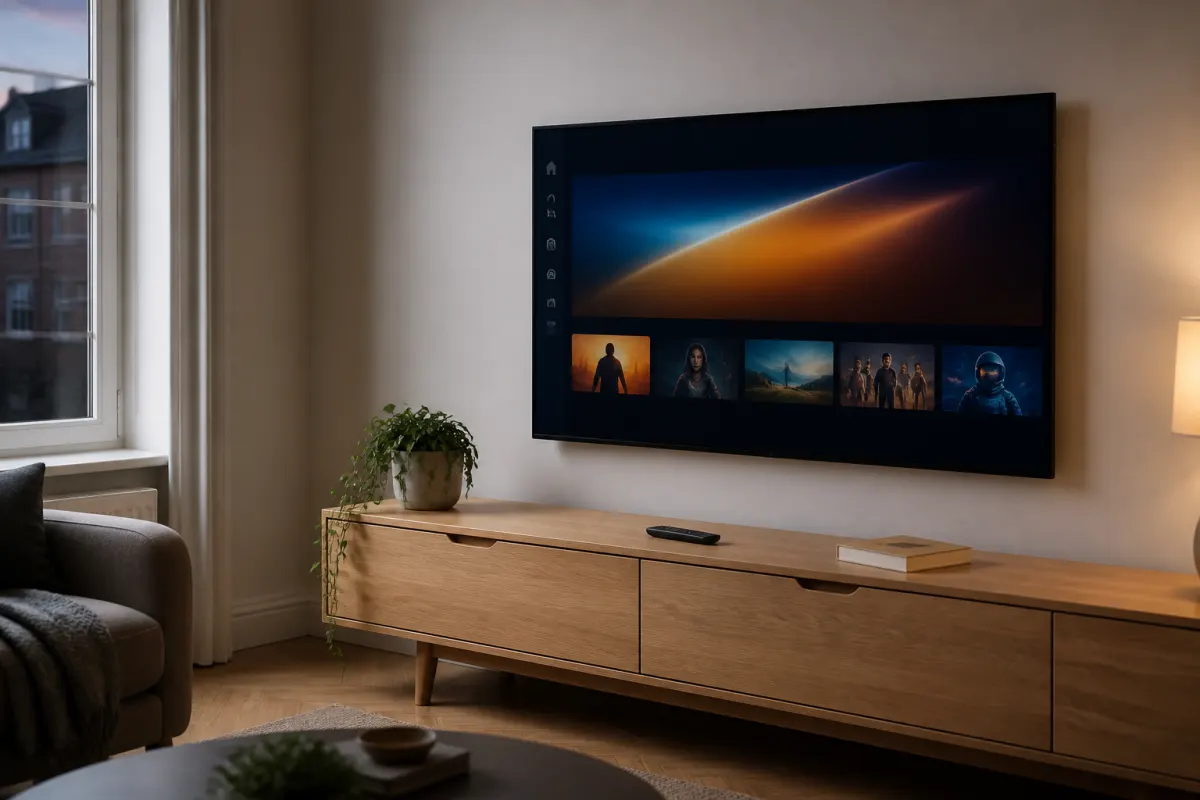 Living room TV ready for IPTVTOUR setup